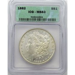 1882-P Morgan Silver Dollar ICG MS 63