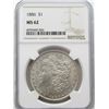 Image 1 : 1886-P Morgan Silver Dollar $ NGC MS 62 Lightly To