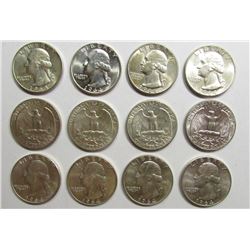 12 - MIX DATE WASHINGTON QTRS AU/BU