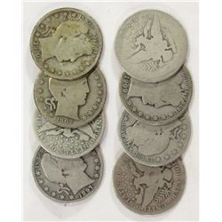 8 - BARBER HALF DOLLARS