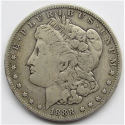 1888-O "HOT LIPS" MORGAN DOLLAR VG