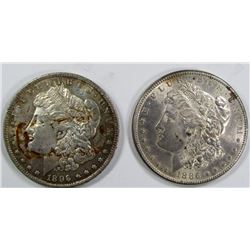 1896 & 1886 MORGAN DOLLARS