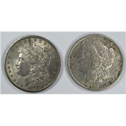 1879-O AU & 1889-O VF MORGAN DOLLARS