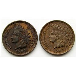 2-1907 INDIAN CENTS