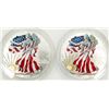 Image 1 : 2 - 1999 AMERICAN SILVER EAGLES