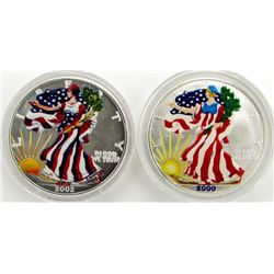2000 & 2002 AMERICAN SILVER EAGLES