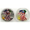 Image 1 : 2000 & 2002 AMERICAN SILVER EAGLES