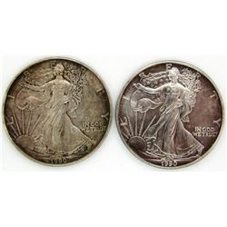 2 - 1990 AMERICAN SILVER EAGLES