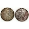 Image 1 : 2 - 1990 AMERICAN SILVER EAGLES