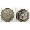 Image 2 : 1990 & 2009 AMERICAN SILVER EAGLES