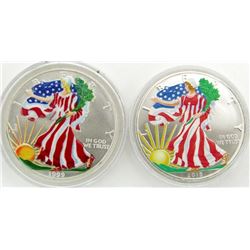 1999 & 2018 AMERICAN SILVER EAGLES