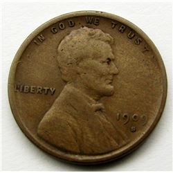 1909 S VDB WHEAT PENNY VG