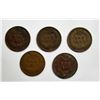 Image 2 : 5-INDIAN CENTS GOOD/VG: