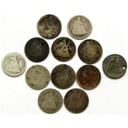 12-SEATED DIMES AG MIXED DATE/