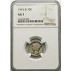 Image 1 : 1916-D MERCURY DIME NGC AG3