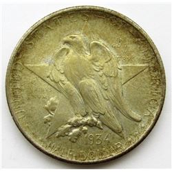 1934 TEXAS COMMEM HALF DOLLAR AU