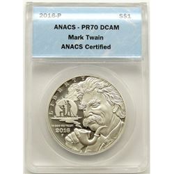 2016 P MARK TWAIN ANACS PF70