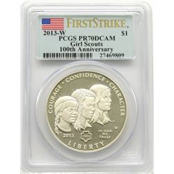 2013 W GIRL SCOUTS SILVER DOLLAR