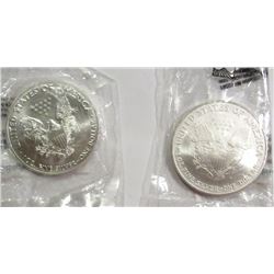 2007 & 2018 .999 SILVER ONE OUNCE EAGLE