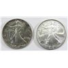 Image 1 : 1988 & 2006 AMERICAN SILVER EAGLES