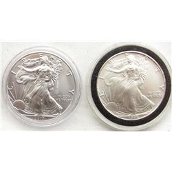 1995 & 2017 AMERICAN SILVER EAGLES