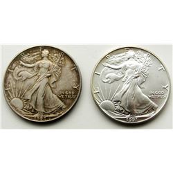 1991 & 1992 .999 SILVER ONE OUNCE EAGLE