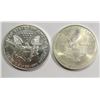Image 2 : 1999 & 2000 COLORIZED AMERICAN SILVER EAGLES
