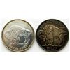 Image 2 : 2-BUFFALO/INDIAN 1oz .999 SILVER ROUNDS
