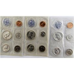 3 - U.S. PROOF SETS - 1958, 1959, 1960 (58 NO ENV.
