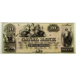 $20 CANAL BANK OBSOLETE NOTE AU/BU