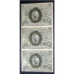 3-1863 TEN CENT FRACTIONAL NOTES UNCUT SHEET
