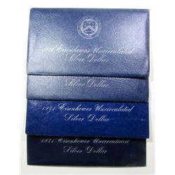 2-1971, 2-1971 SILVER IKE DOLLARS UNC