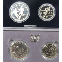 1991 MT RUSHMORE 2 COIN UNC SET;