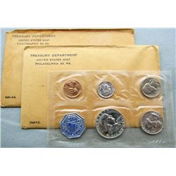 1958 CELLO ONLY, 1959 & 1960 U.S. PROOF