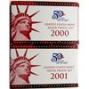 Image 1 : 2000 & 2001 U.S. MINT SILVER PROOF SETS