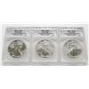 Image 1 : 3 pc LOT-2016 AM. SILVER EAGLES