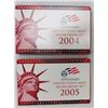 Image 1 : 2004 & 2005 UNITED STATES MINT SILVER PROOF SETS
