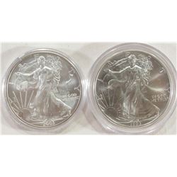 1993 & 2003 AMERICAN SILVER EAGLES