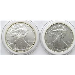1992 & 2004 .999 SILVER ONE OUNCE EAGLE