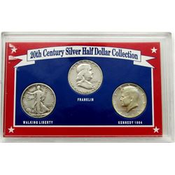 20th CENTURY (3) SILVER HALVES