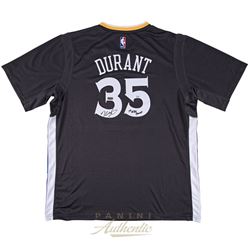 Kevin Durant Signed Warriors Adidas Jersey Inscribed "17 NBA Champs" (Panini COA)