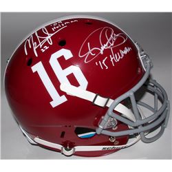 Mark Ingram  Derrick Henry Signed Alabama Full-Size Helmet (Ingram  Henry Hologram)