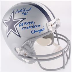 Nate Newton Signed Cowboys Full-Size Helmet Inscribed "SB XXVII, XXVIII, XXX Champions" (JSA  Radtke