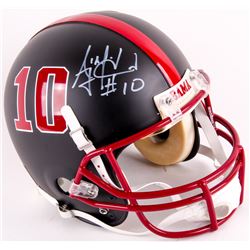 AJ McCarron Signed Alabama Crimson Tide Custom Matte Black Full-Size Authentic On-Field Helmet  (Rad