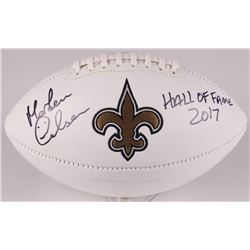 Morten Andersen Signed New Orleans Saints Logo Football Inscribed "HALL OF FAME 2017" (Radtke COA)