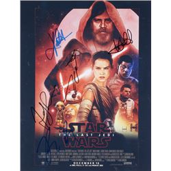 Star Wars The Last Jedi 11x14 Photo Signed By (5) With Mark Hamill, Kelly Marie Tran, Rian Johnson, 