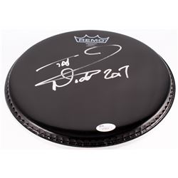Nicko McBrain Signed Drum Head Inscribed "2017" (JSA COA)