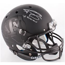 Johnny Manziel Signed Texas AM Custom Matte Black Full-Size Helmet Inscribed "'12 Heisman" (JSA COA)