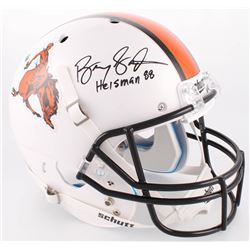 Barry Sanders Signed Oklahoma State Cowboys Full-Size Helmet Inscribed "Heisman 88" (Radtke COA  Sch