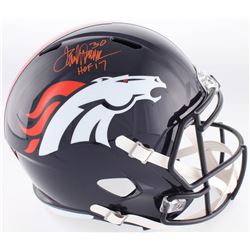 Terrell Davis Signed Broncos Full-Size Speed Helmet Inscirbed "HOF 17" (JSA COA)
